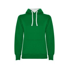 Толстовка с капюшоном "Urban" женская, зеленый/белый