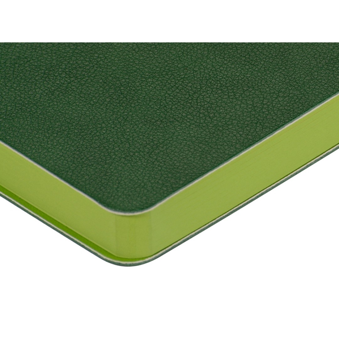 Ежедневник А5 датированный "Boston" 2026, зеленый с салатовым обрезом