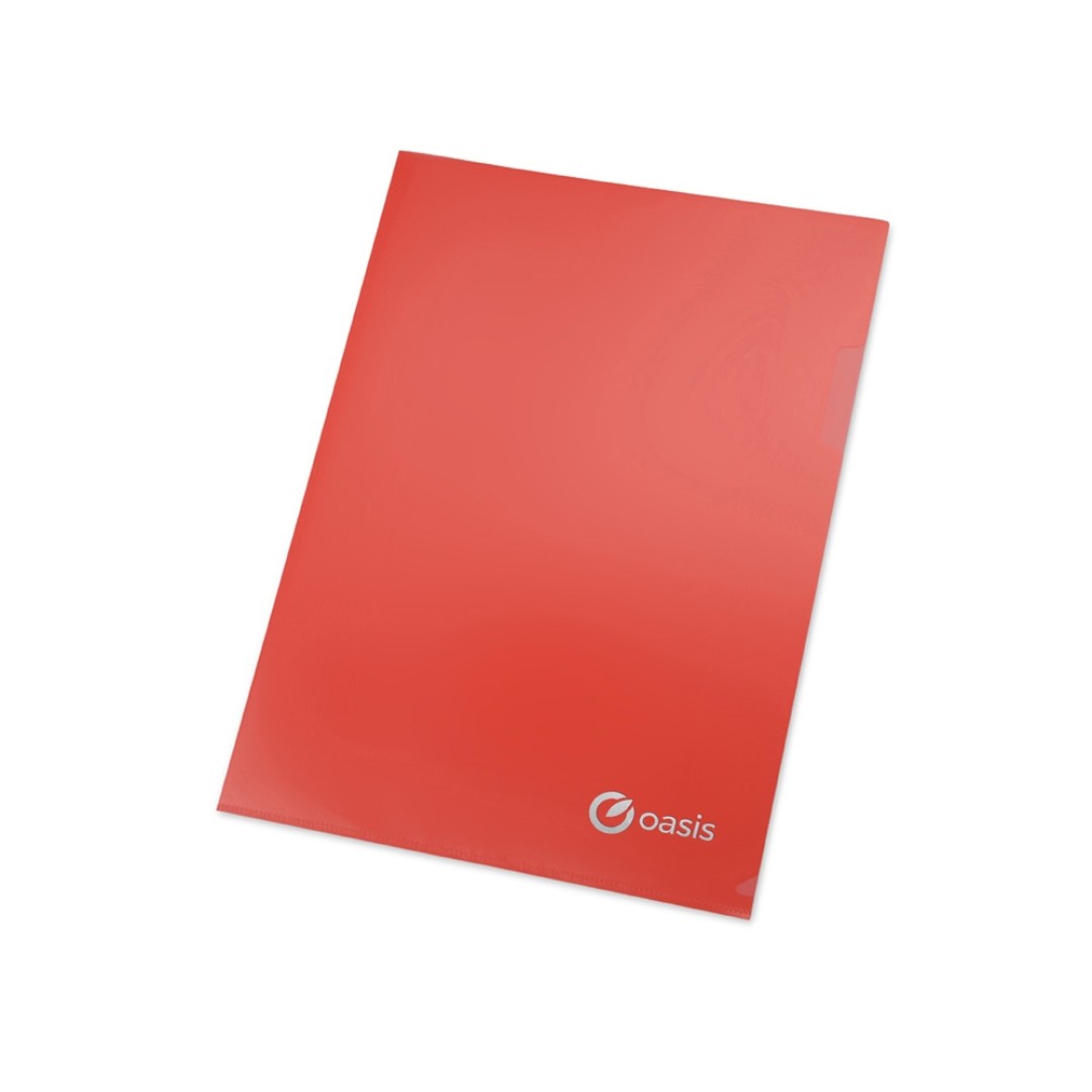 Папка- уголок, для формата А4, плотность 180 мкм, красный матовый