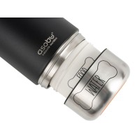 Вакуумный термос «Buddy» 3-в-1 со съемными мисками для питомцев, 1000 мл, черный