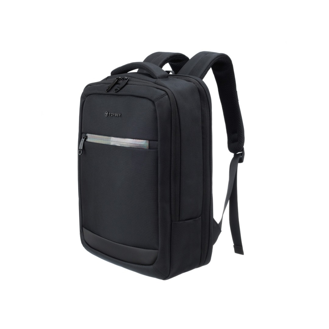 Рюкзак TORBER VOYAGE с отделением для ноутбука 17'', черный, полиэстер 900D, 31х17х44 см, 18 л