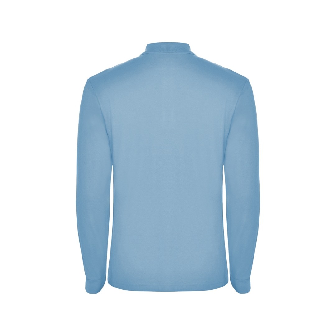Рубашка поло "Estrella" мужская с длинным рукавом, небесно-голубой