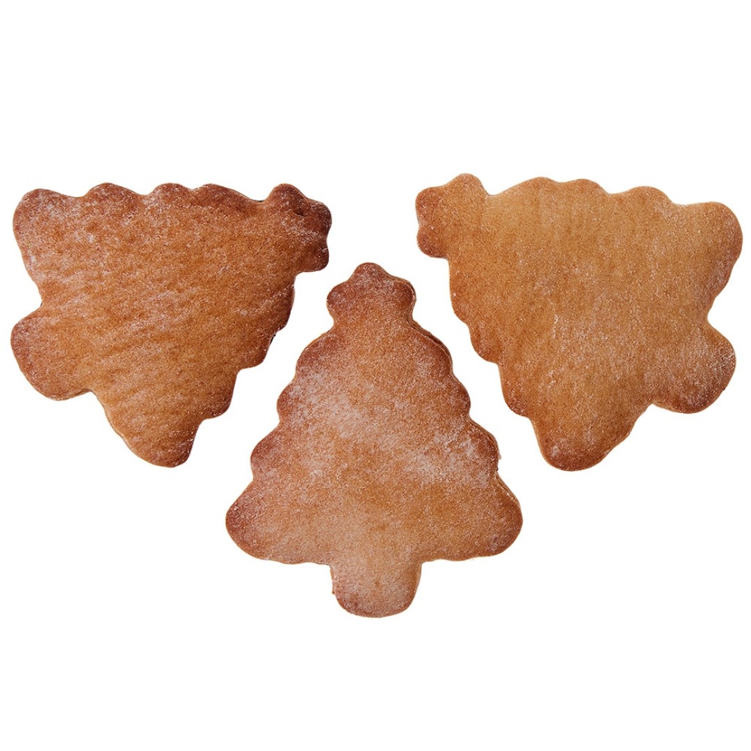 Набор новогодних имбирных печений в форме елочки