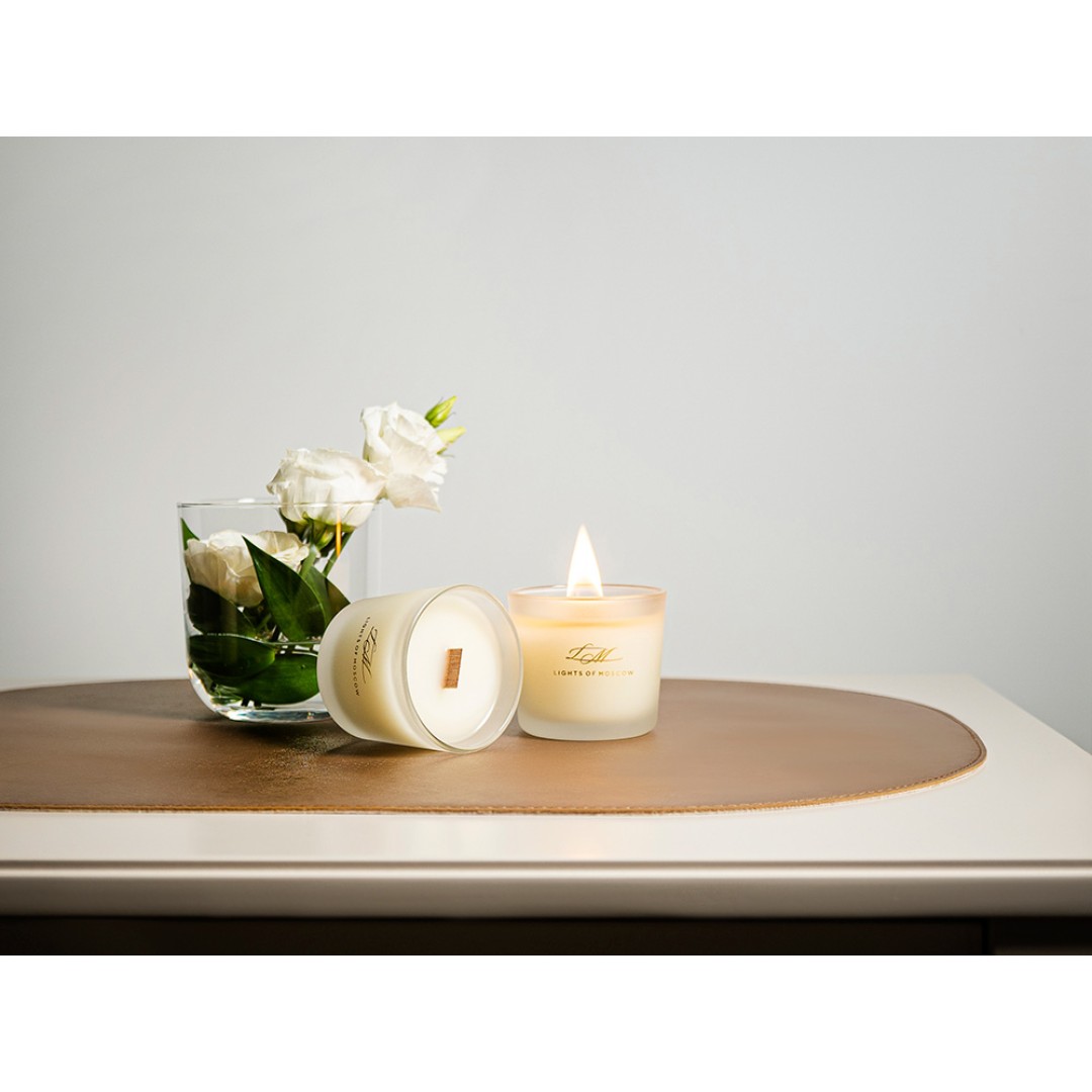 Набор для создания 2-х ароматических свечей: амбра и табак/маракуйя, сандал и пачули