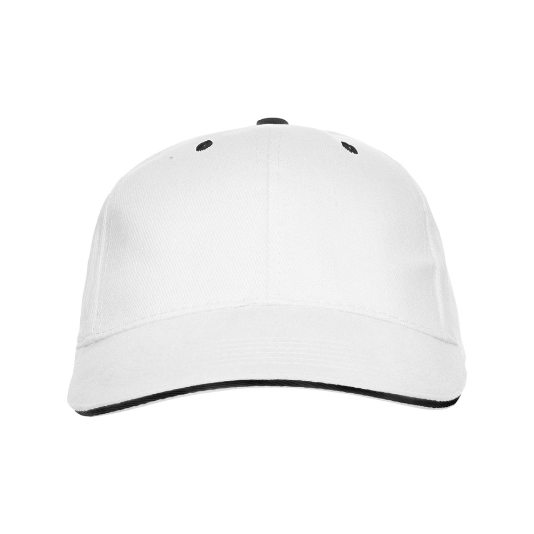 Бейсболка "Panel" унисекс, белый/черный