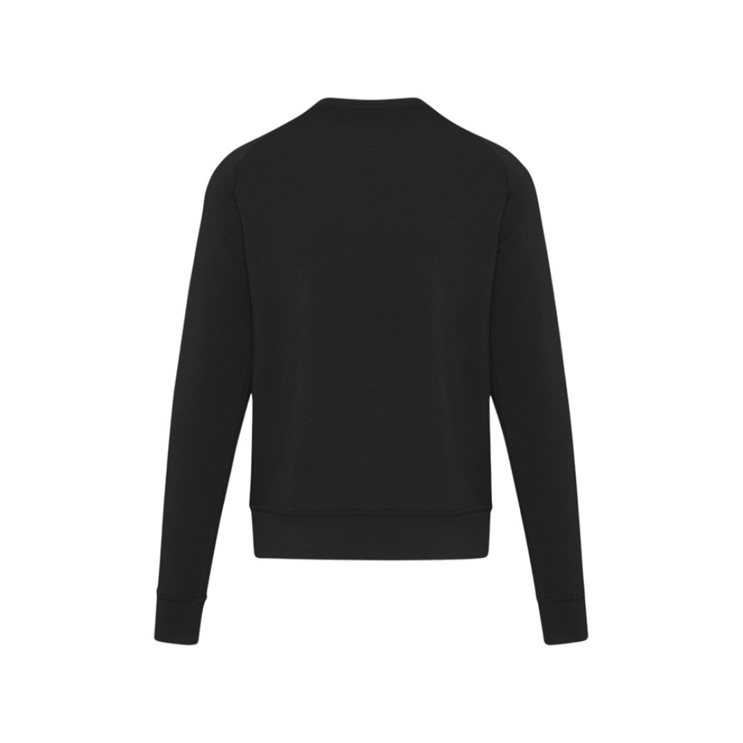 Yukon унисекс интерлок спортивный свитер с круглым вырезом - Сплошной черный