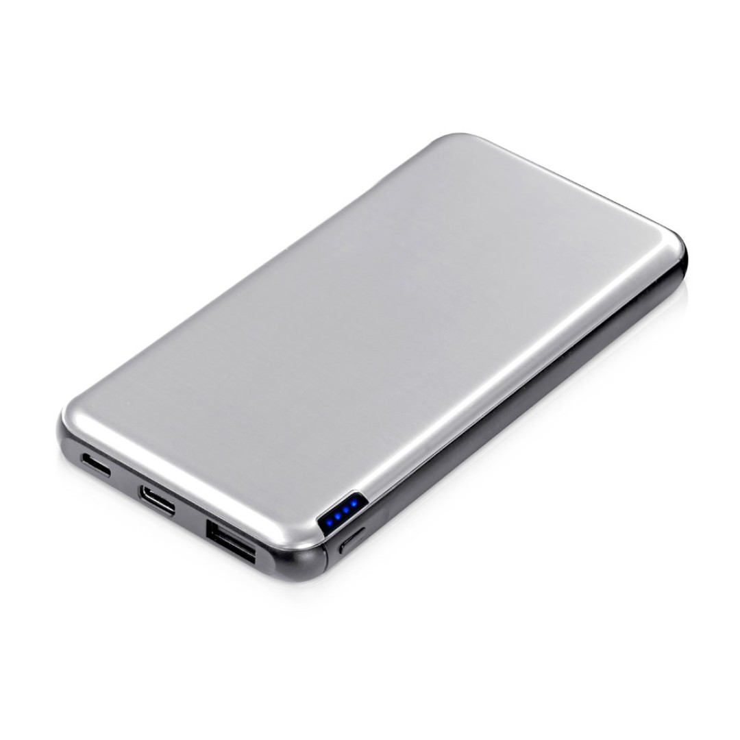 Внешний аккумулятор «Forge» v.2, металл, 10000mah, серебристый