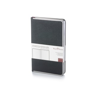 Ежедневник А5 недатированный «Bridge», черный/серебристый