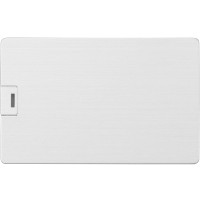 Флеш-карта USB 2.0 16 Gb в виде металлической карты "Card Metal", серебристый