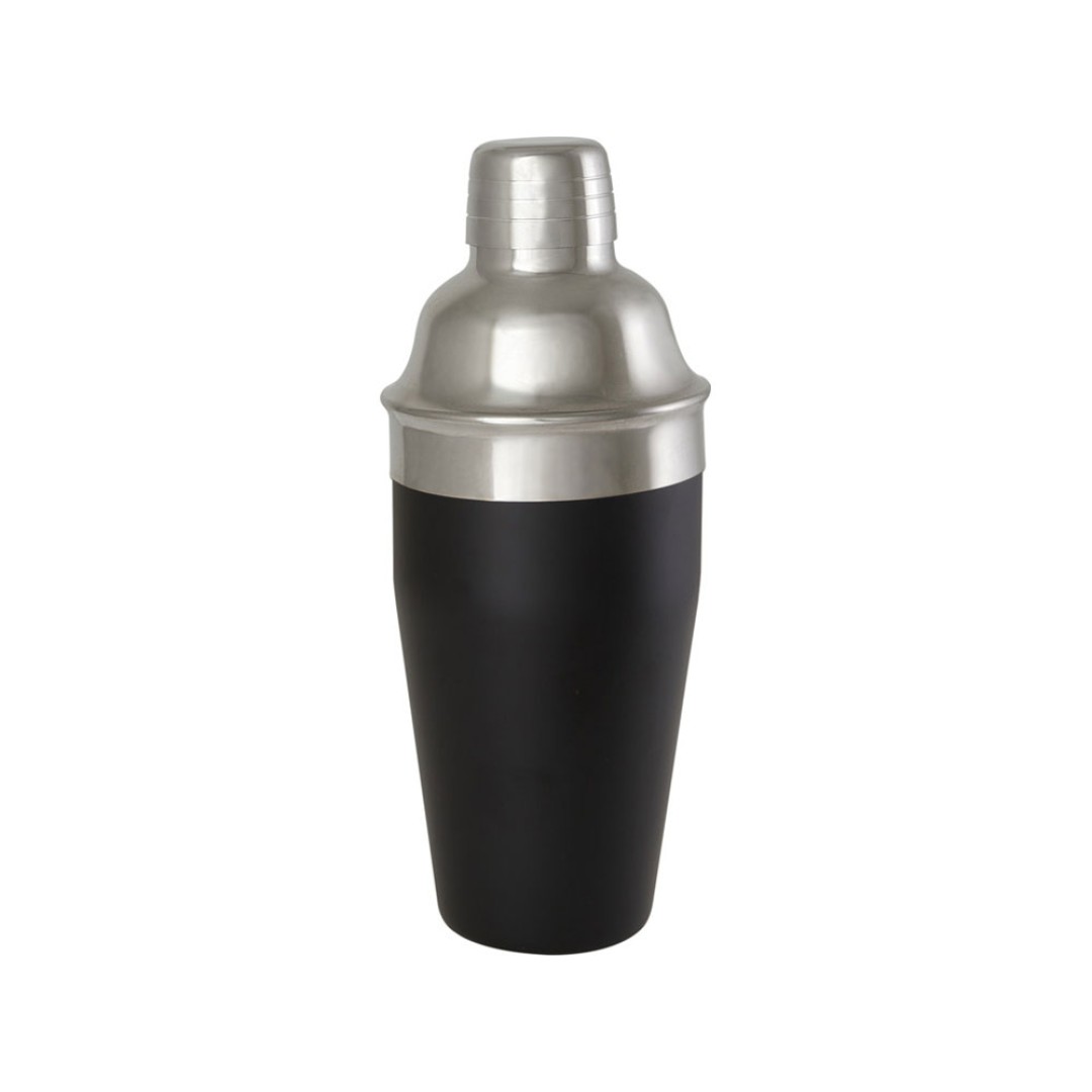 Шейкер для коктейлей Gaudie из переработанной нержавеющей стали, сплошной черный