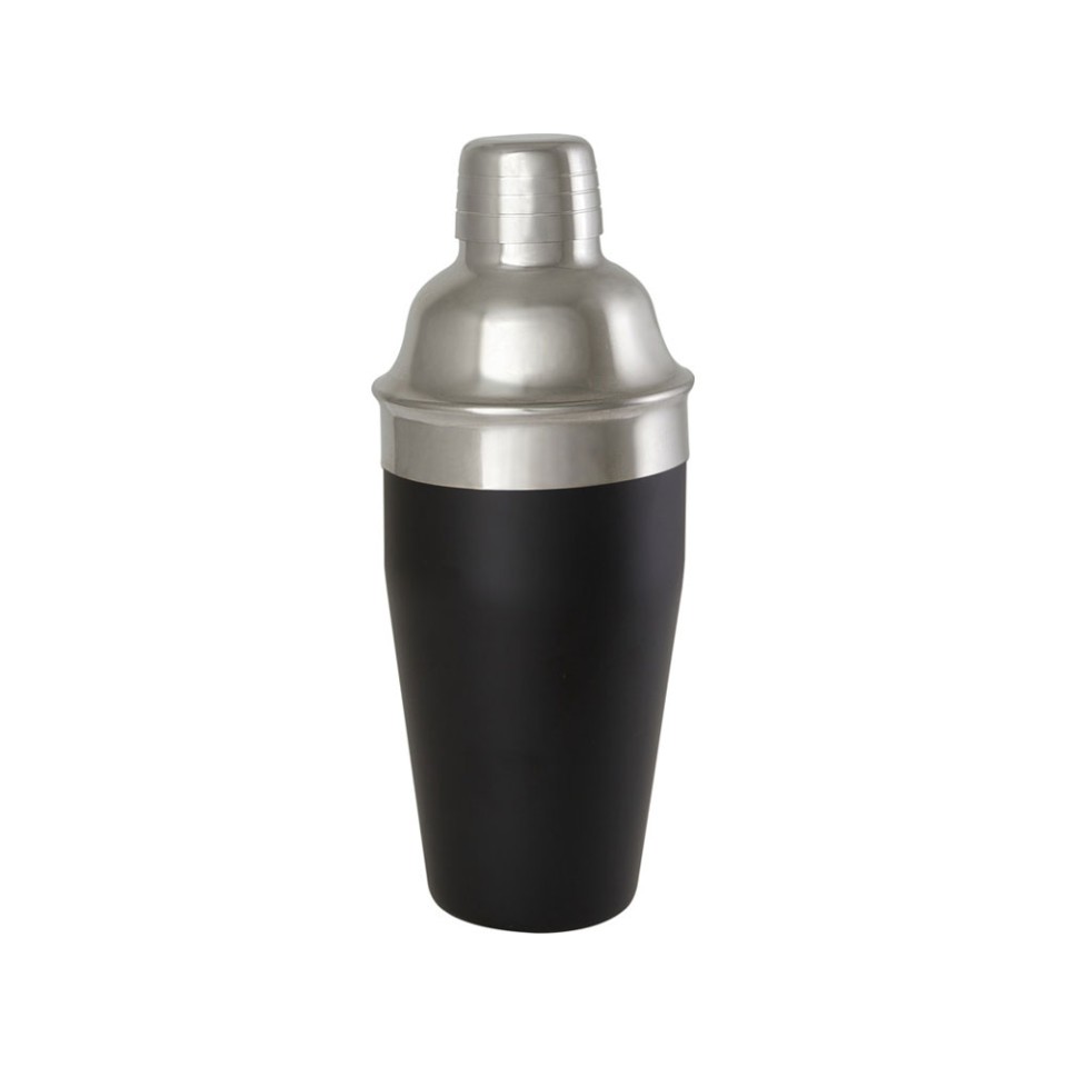 Шейкер для коктейлей Gaudie из переработанной нержавеющей стали, сплошной черный