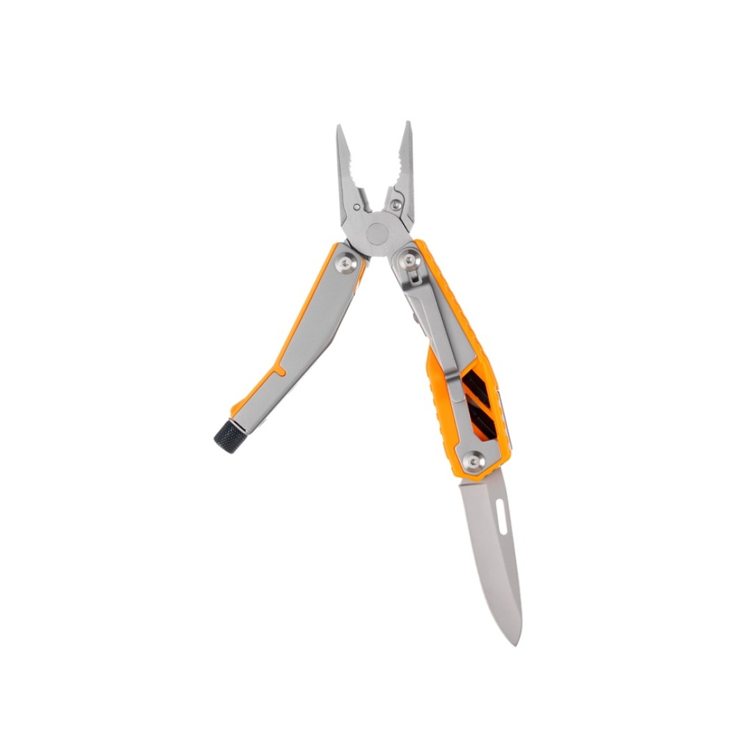 Мультитул Stinger, 102 мм, 8 функций, сталь/АБС-пластик, оранжевый, в комплекте нейлоновый чехол