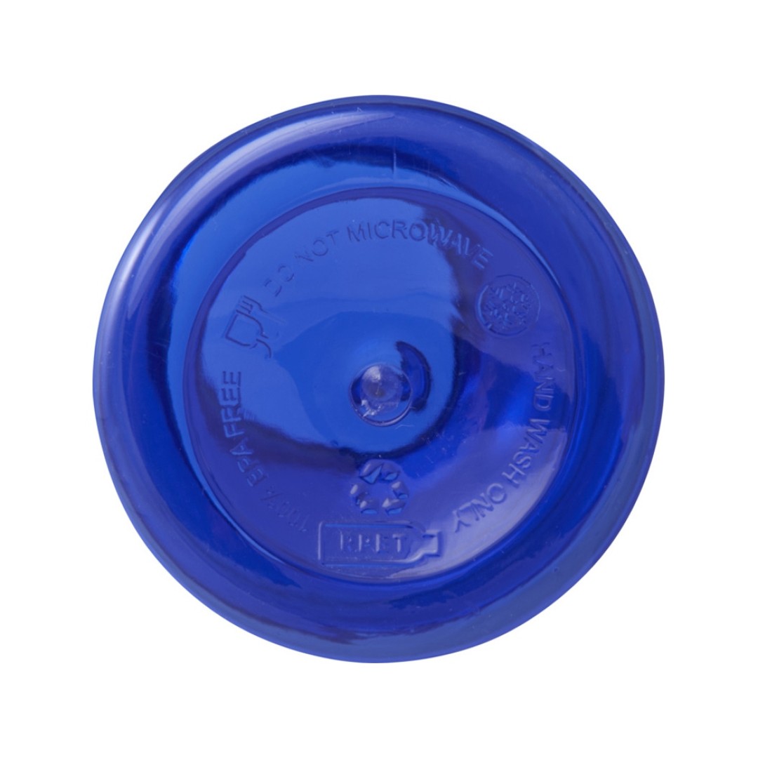 Бутылка для воды с карабином Oregon из переработанной пластмассы, 400 мл - Синий