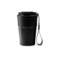 Термокружка KEURY из нержавеющей стали с двойными стенками и ручкой с керамической слоем, черный