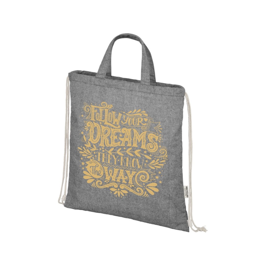 Pheebs 150 г/м2 Aware™ рюкзак со шнурком из переработанных материалов - Черный