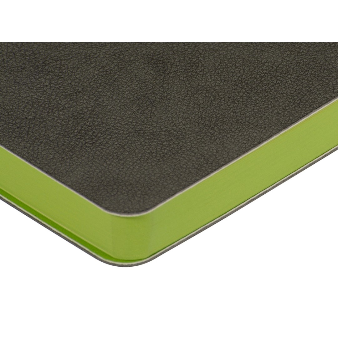 Ежедневник А5 датированный "Boston" 2026, серый с салатовым обрезом