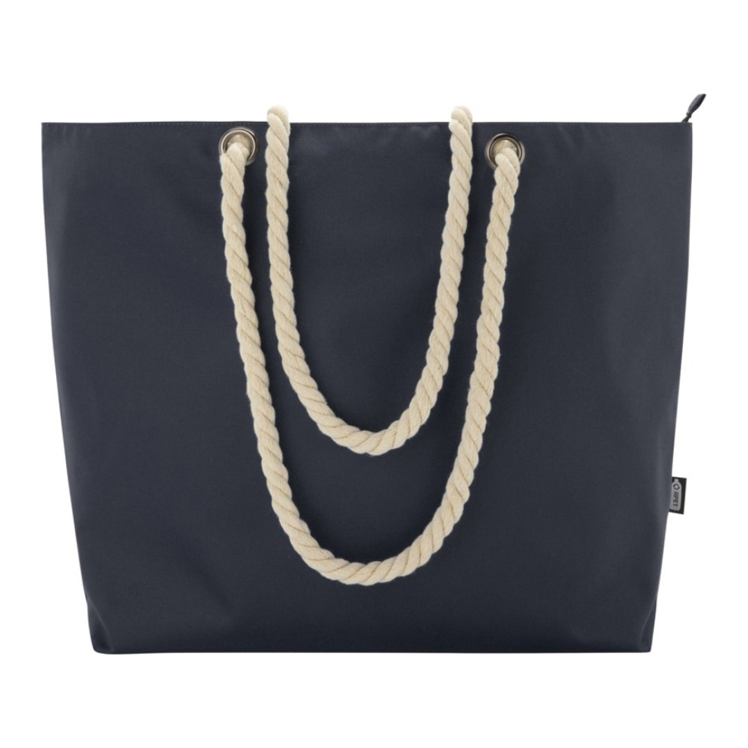 Panama пляжная эко-сумка-холодильник из переработанного материала, с ручками-шнурками 23L, синий navy