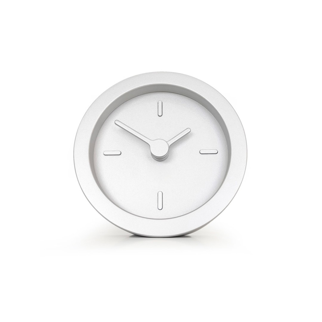 Часы настольные "Sparky" XXS, серебристые