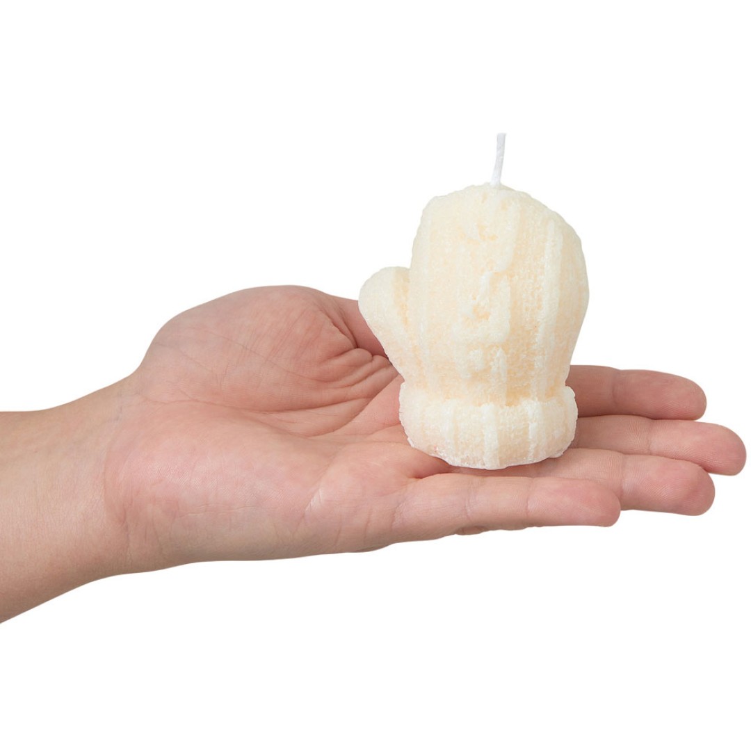 Свеча "Рукавичка", молочный