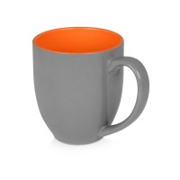Кружка керамическая «Gracy» 450мл, серый/оранжевый