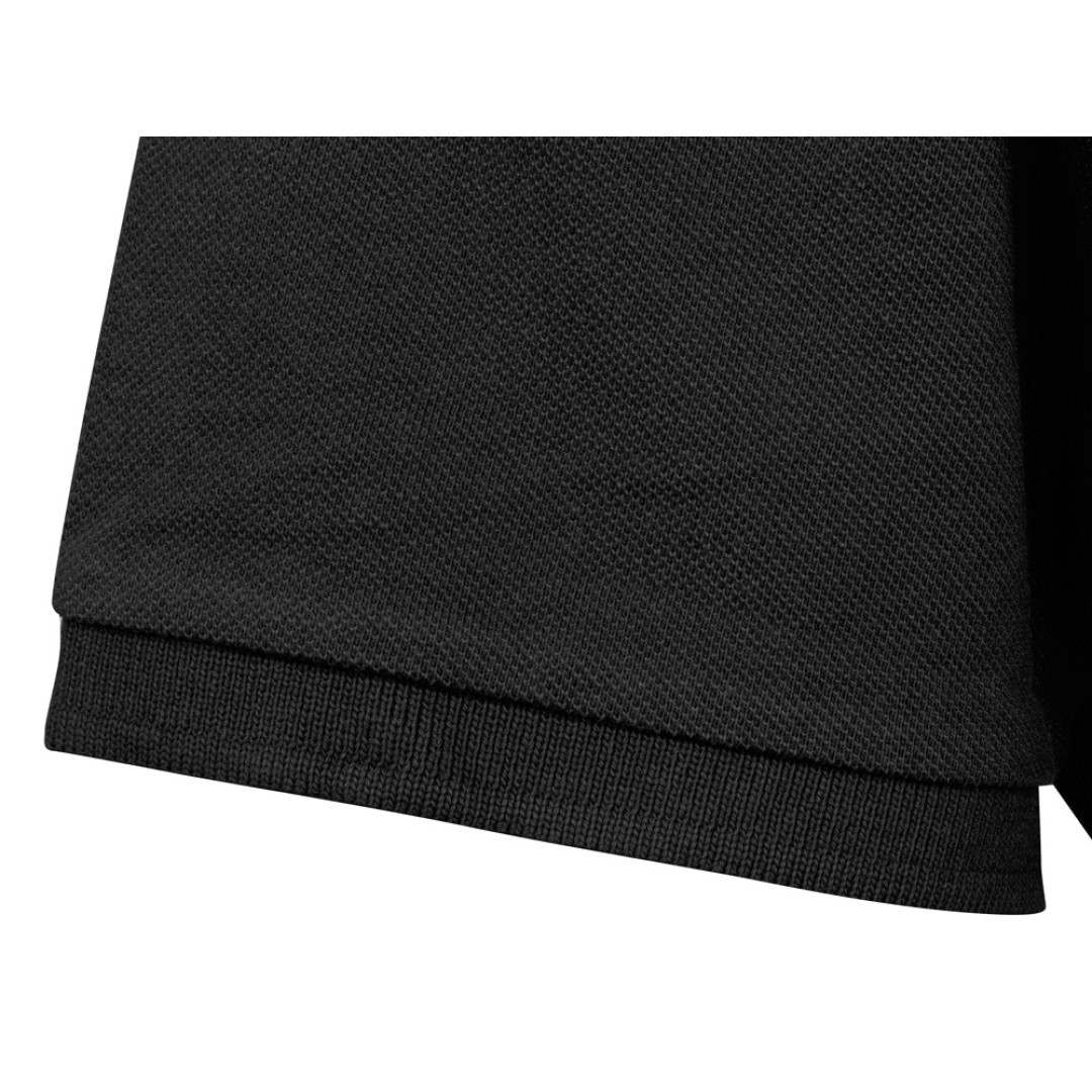 Calgary женская футболка-поло с коротким рукавом, черный