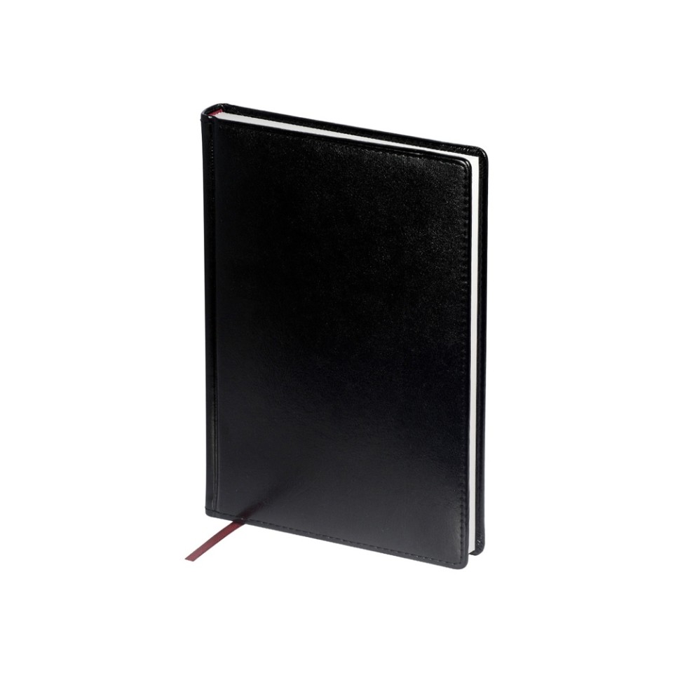 Ежедневник недатированный А5 "Sidney Nebraska", черный (белый обрез)