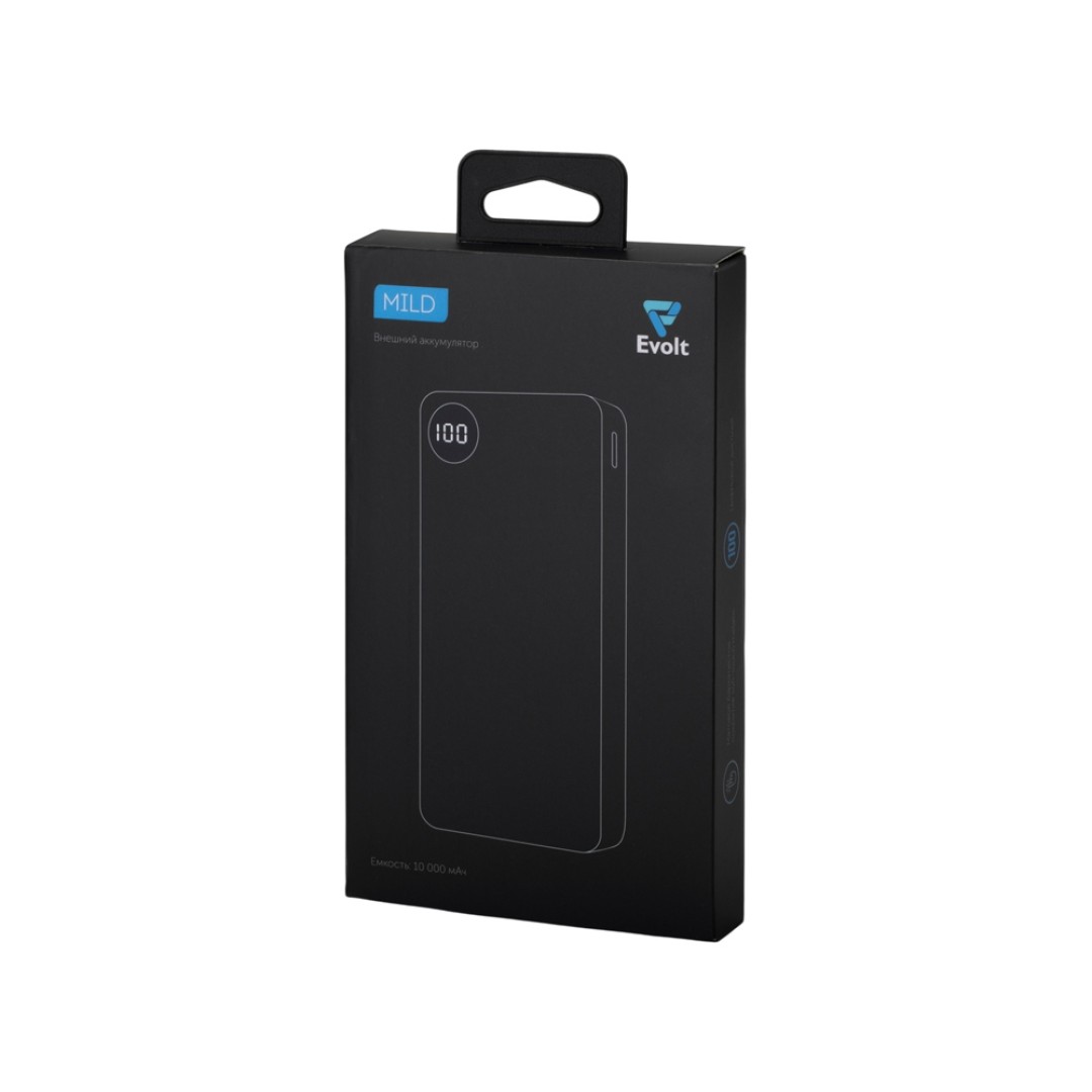 Внешний аккумулятор с дисплеем «Mild», 10 000 mAh, белый