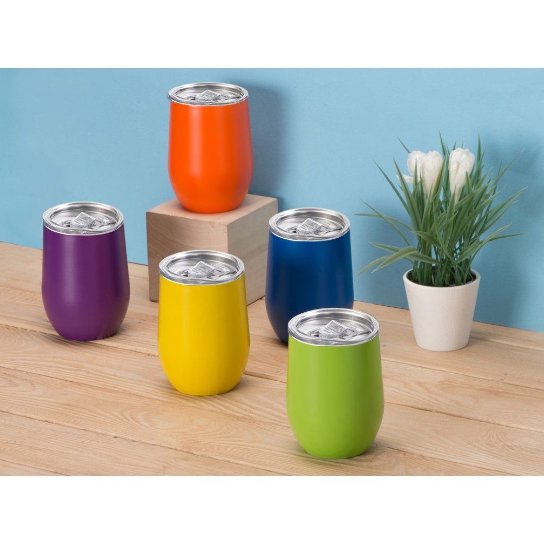 Вакуумная термокружка "Sense", непротекаемая крышка, крафтовая упаковка, темно-синий (Р)