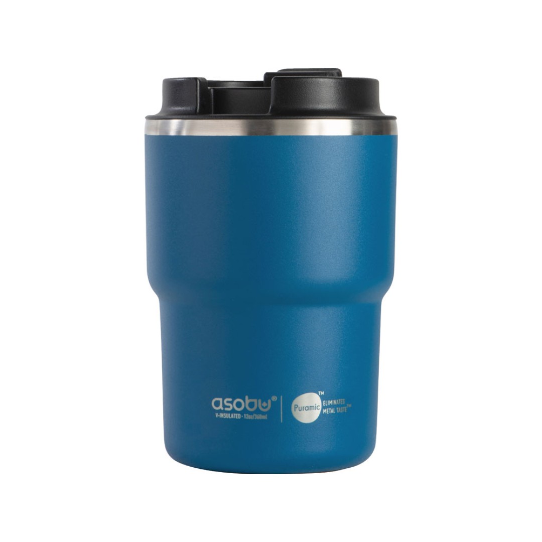 Вакуумная термокружка с внутренним керамическим покрытием «Coffee Express», 360 мл, синий