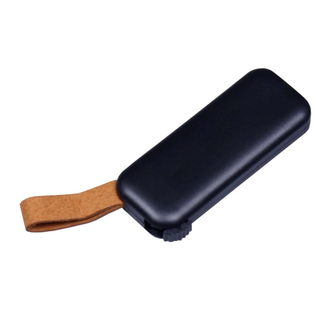 USB-флешка промо на 64 Гб прямоугольной формы, выдвижной механизм, черный