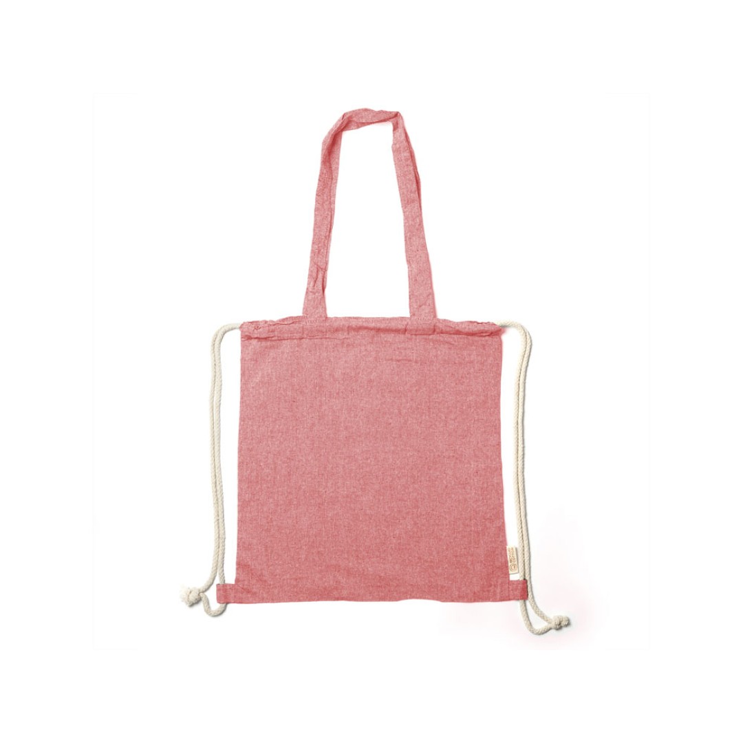 Рюкзак-мешок VARESE из переработанного хлопка, красный