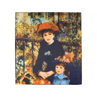 Набор: платок, складной зонт «Ренуар. Терраса», синий/желтый