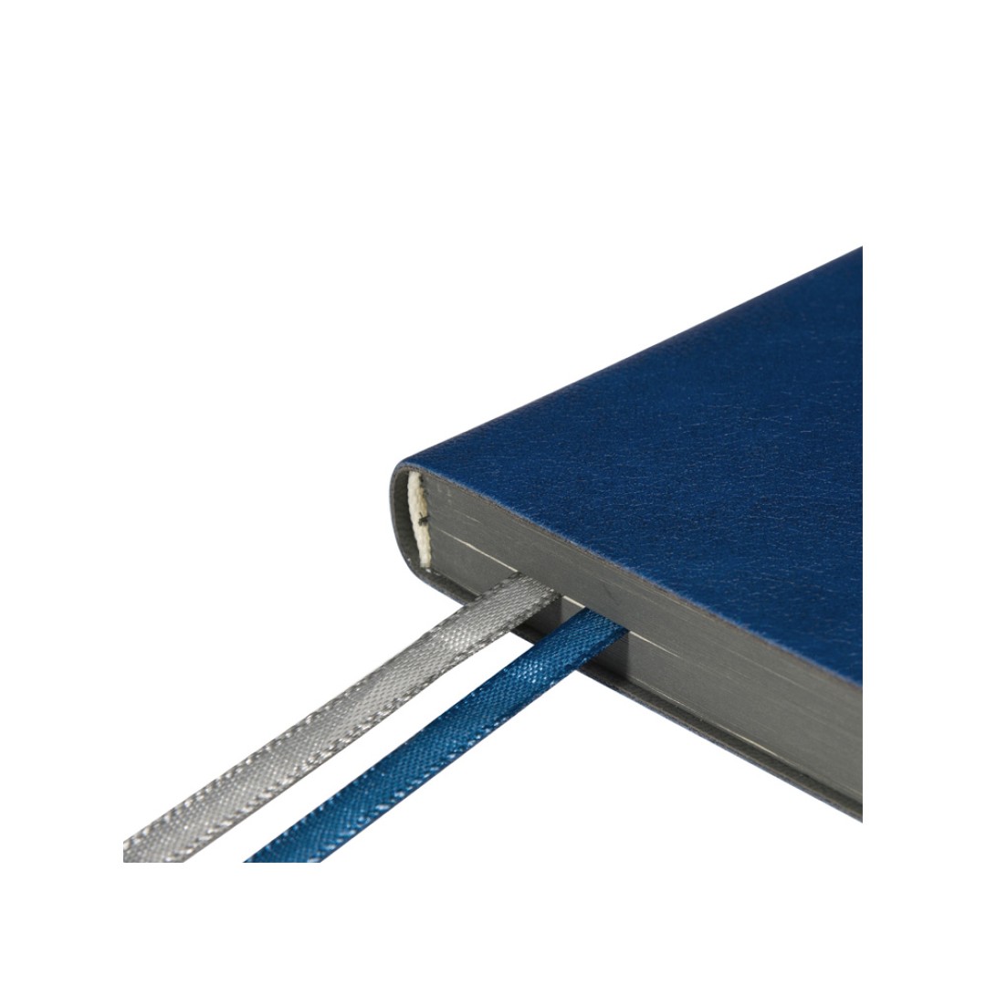 Ежедневник недатированный А5 «Boston», синий (серый обрез)