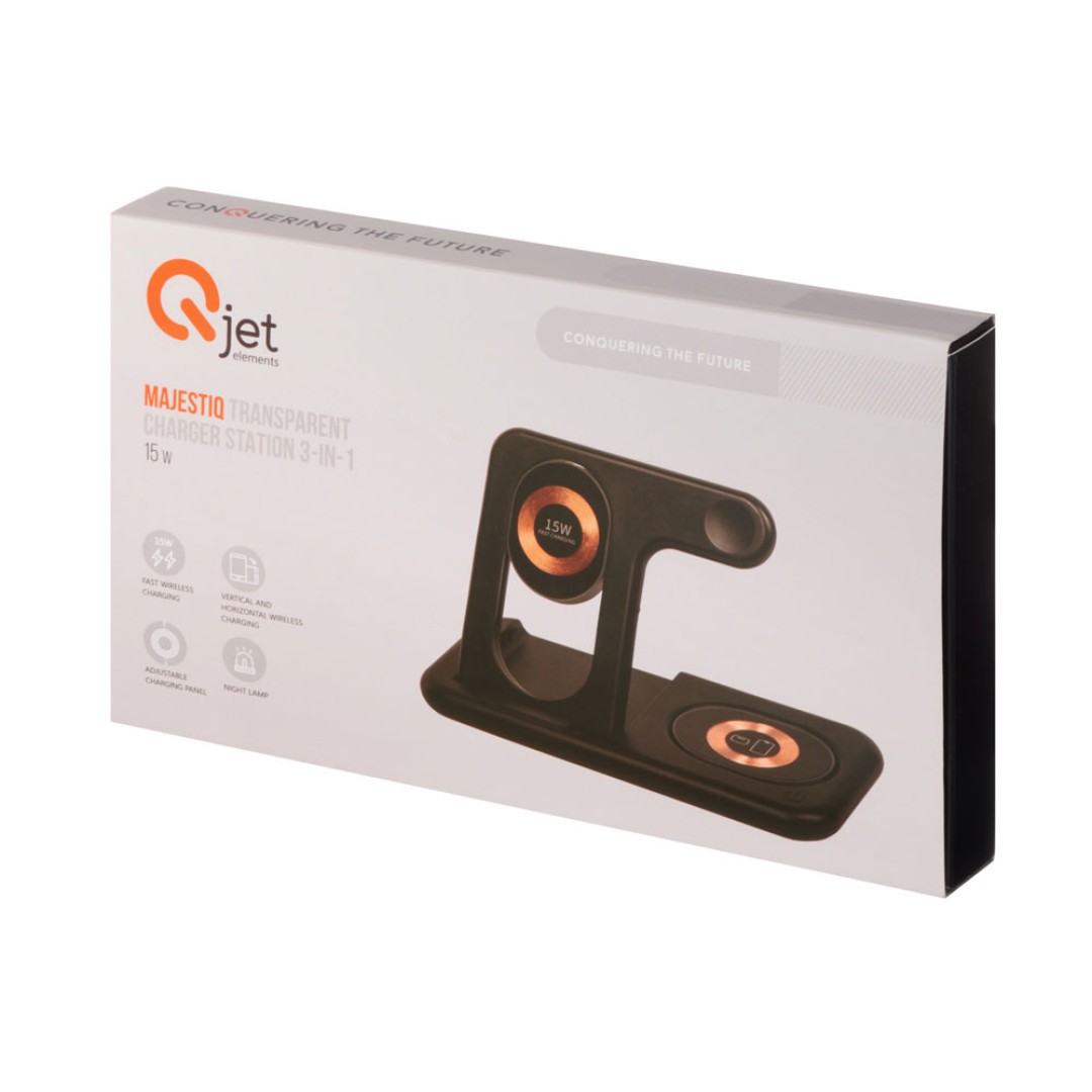 Беспроводная зарядная станция 3-в-1 «MajestIQ», 15 Вт (Р)