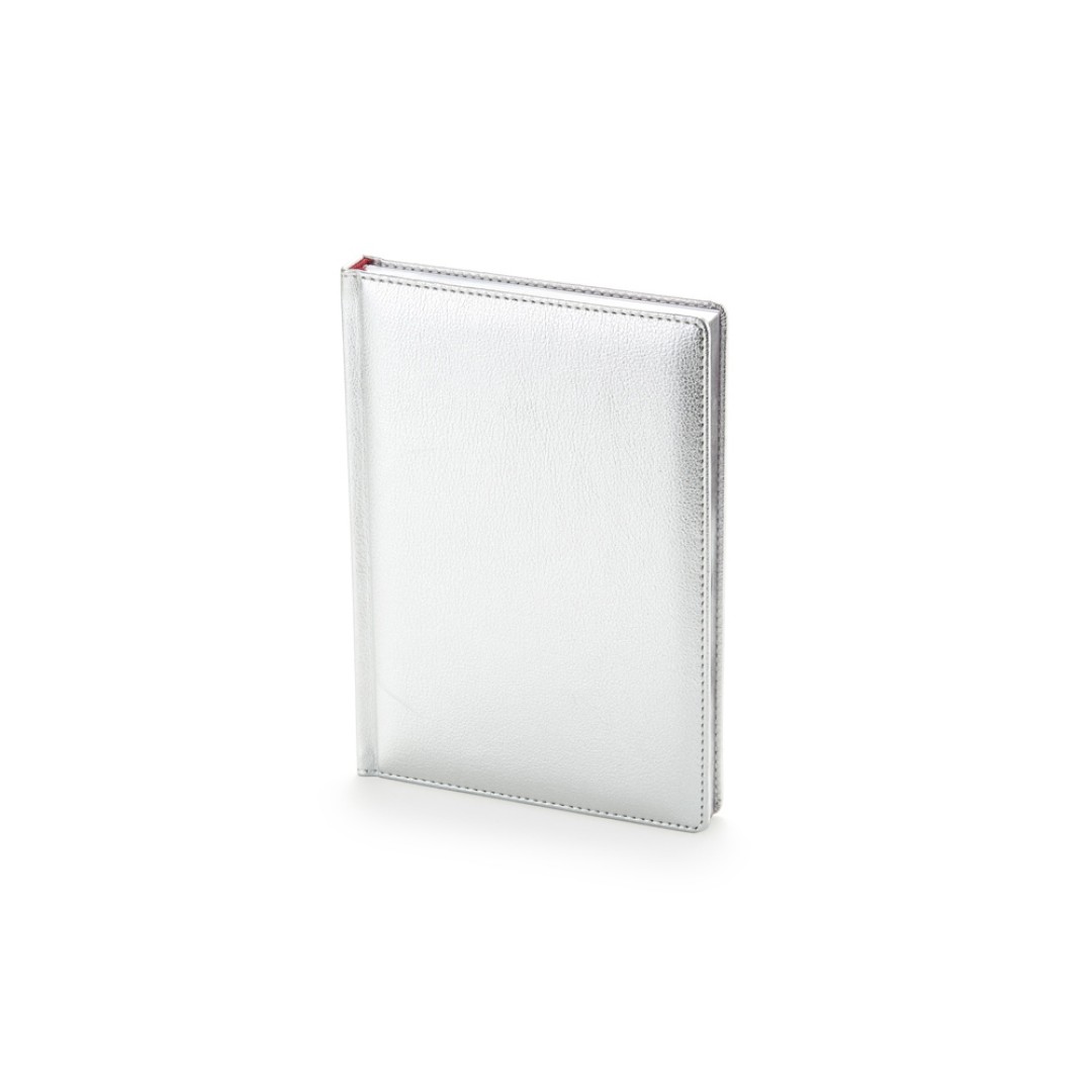 Ежедневник недатированный А5 "Sidney Nebraska", серебристый (серебряный обрез)