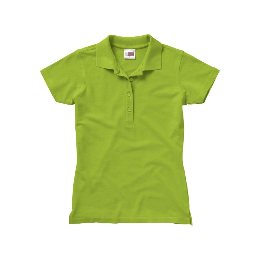 Рубашка поло "First" женская, зеленое яблоко