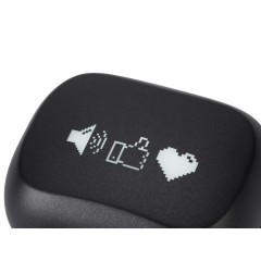 Беспроводные наушники с шумоподавлением c подсветкой лого «Lites», черные (гравировка)