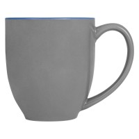 Кружка керамическая «Gracy» 450мл, серый/голубой