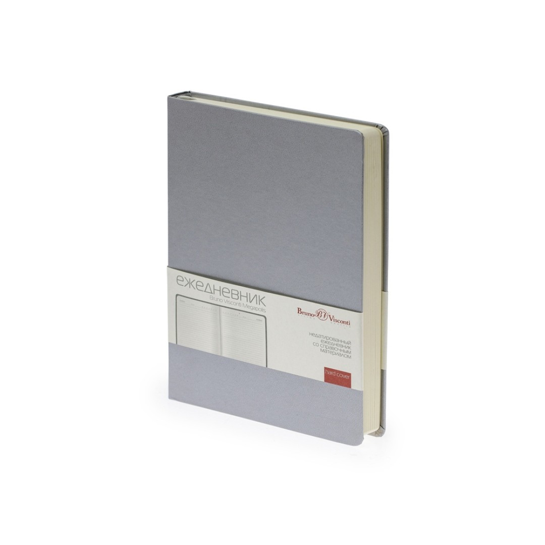 Ежедневник недатированный А5 «Megapolis», серебристый