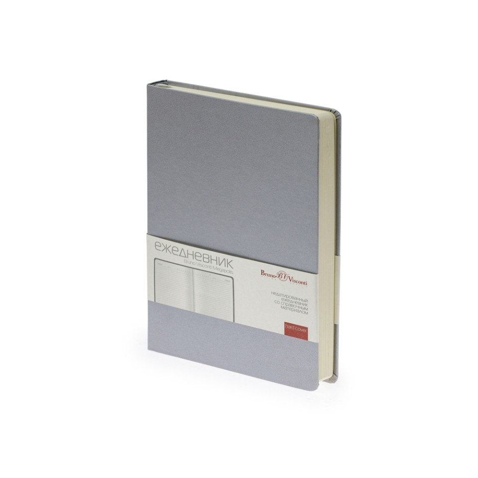 Ежедневник недатированный А5 «Megapolis», серебристый