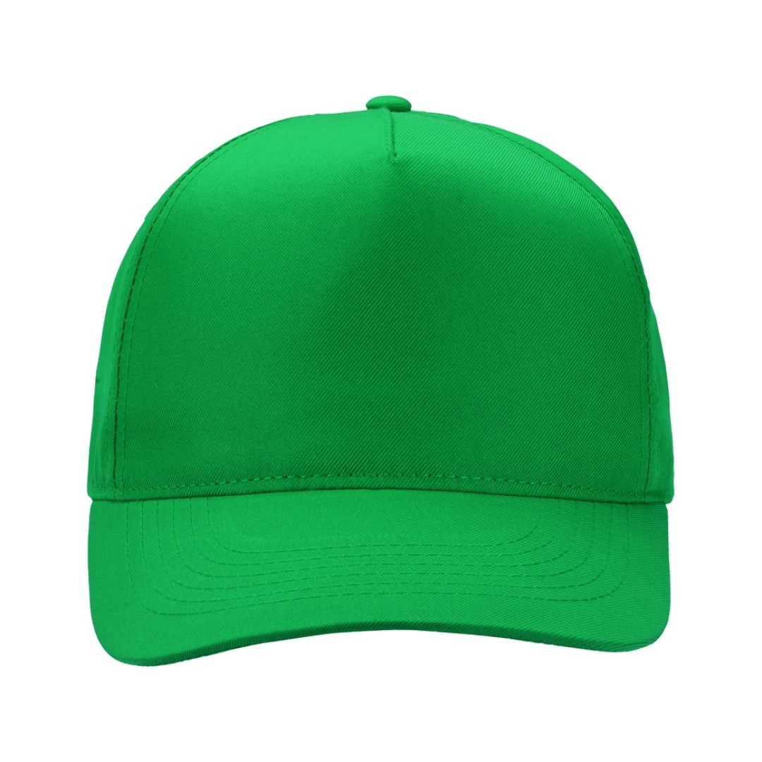 Бейсболка "Poly" 5-ти панельная 120 гр, зеленый