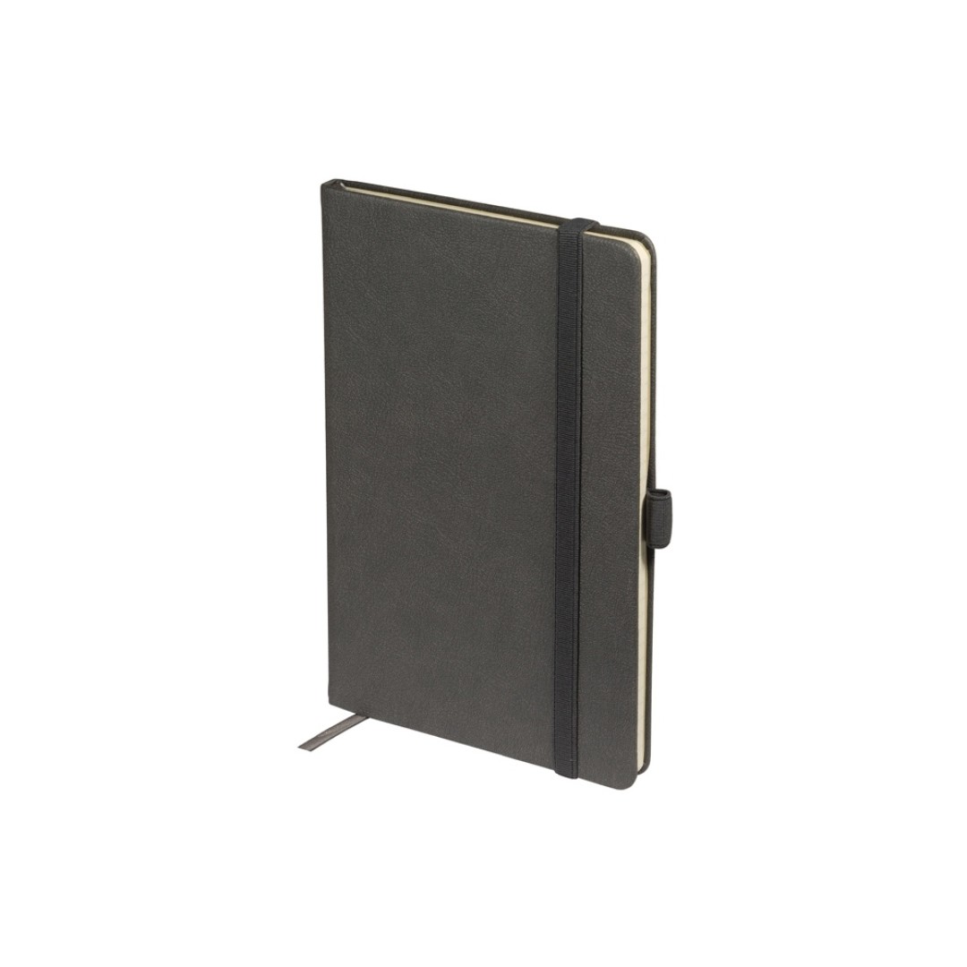 Блокнот А5  "City" на резинке, серый