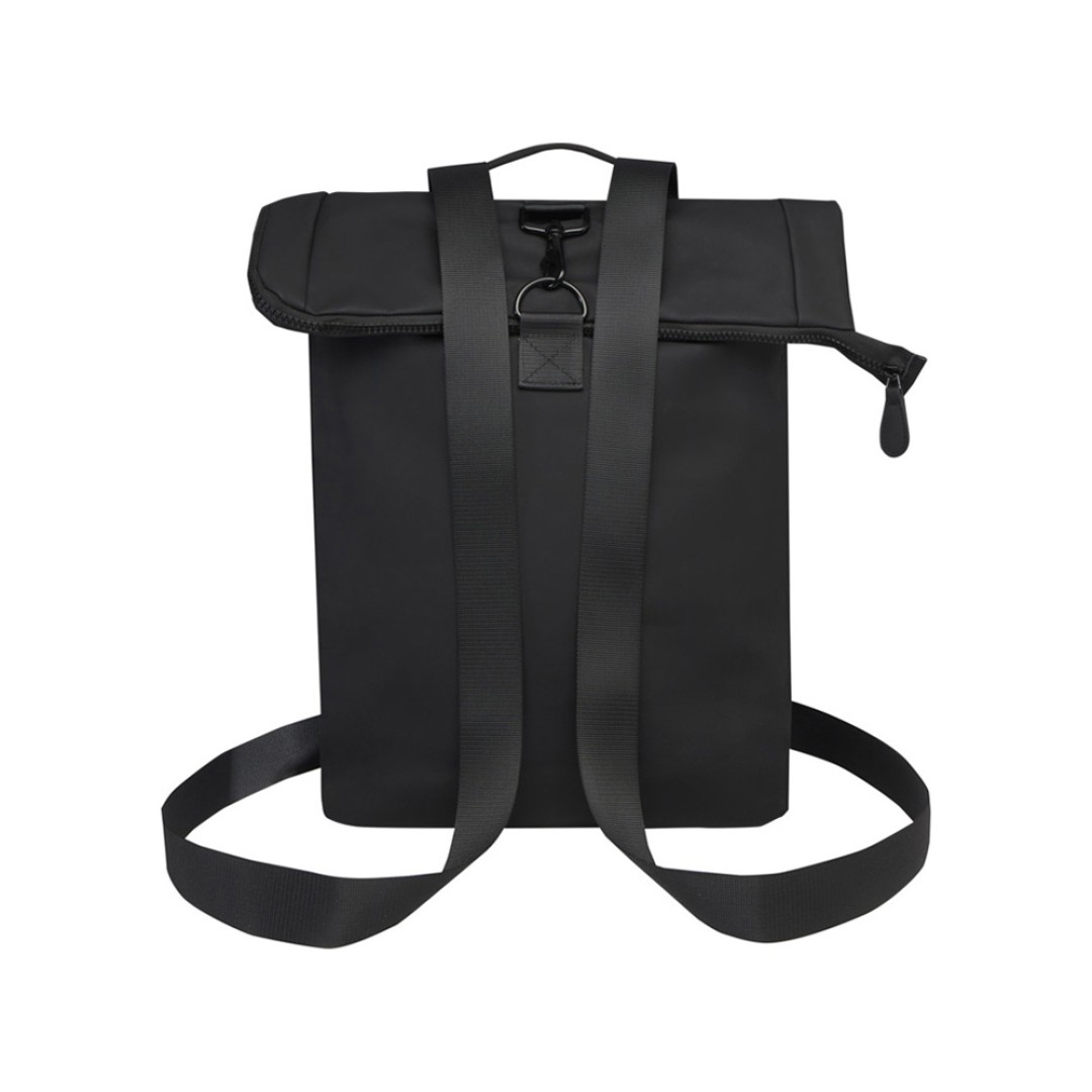 Рюкзак для ноутбука 15,6" Turner объемом 12 л со сворачивающимся верхом, изготовленный из переработанных материалов по стандарту GRS - сплошной черный