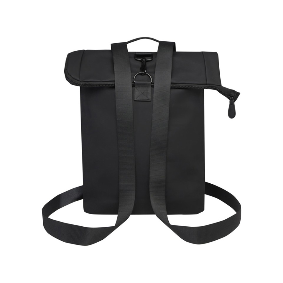 Рюкзак для ноутбука 15,6" Turner объемом 12 л со сворачивающимся верхом, изготовленный из переработанных материалов по стандарту GRS - сплошной черный