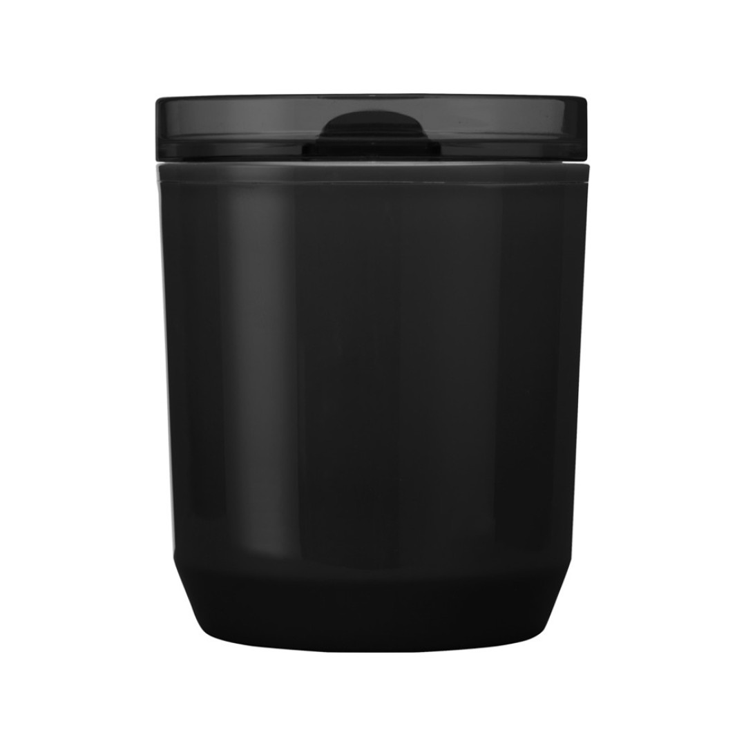 Hudson кружка из переработанного пластика с двойными стенками объемом 180 мл, сплошной черный