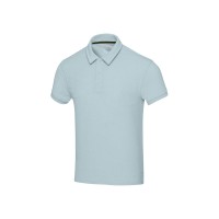Рубашка поло унисекс "Akoya" из переработанного махрового материала - Cloud Blue