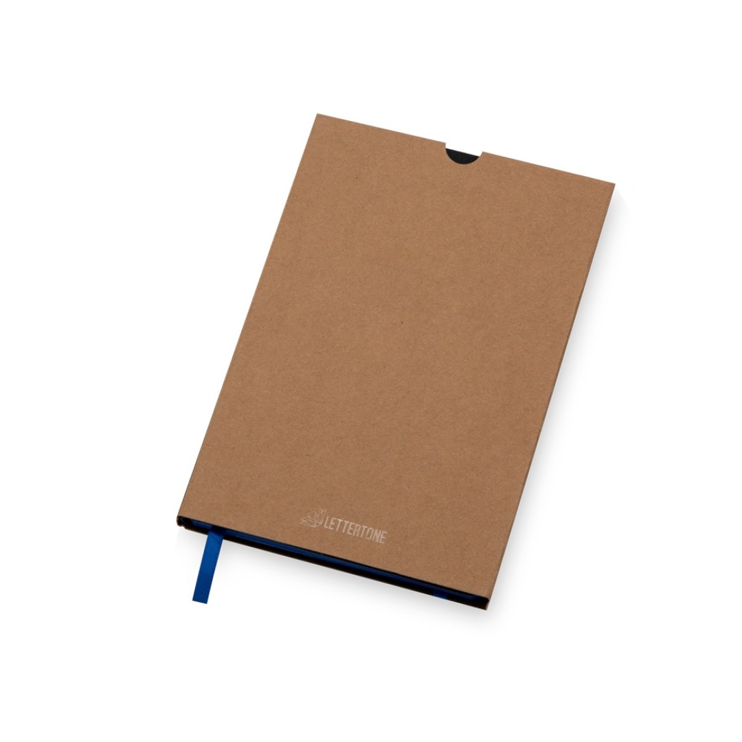 Бизнес блокнот "Bossy" с цветным срезом, твердая обложка, 128 листов, черный и синий