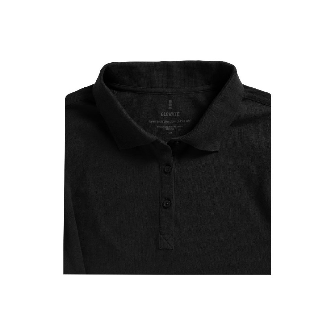 Рубашка поло "Oakville" женская с длинным рукавом, черный