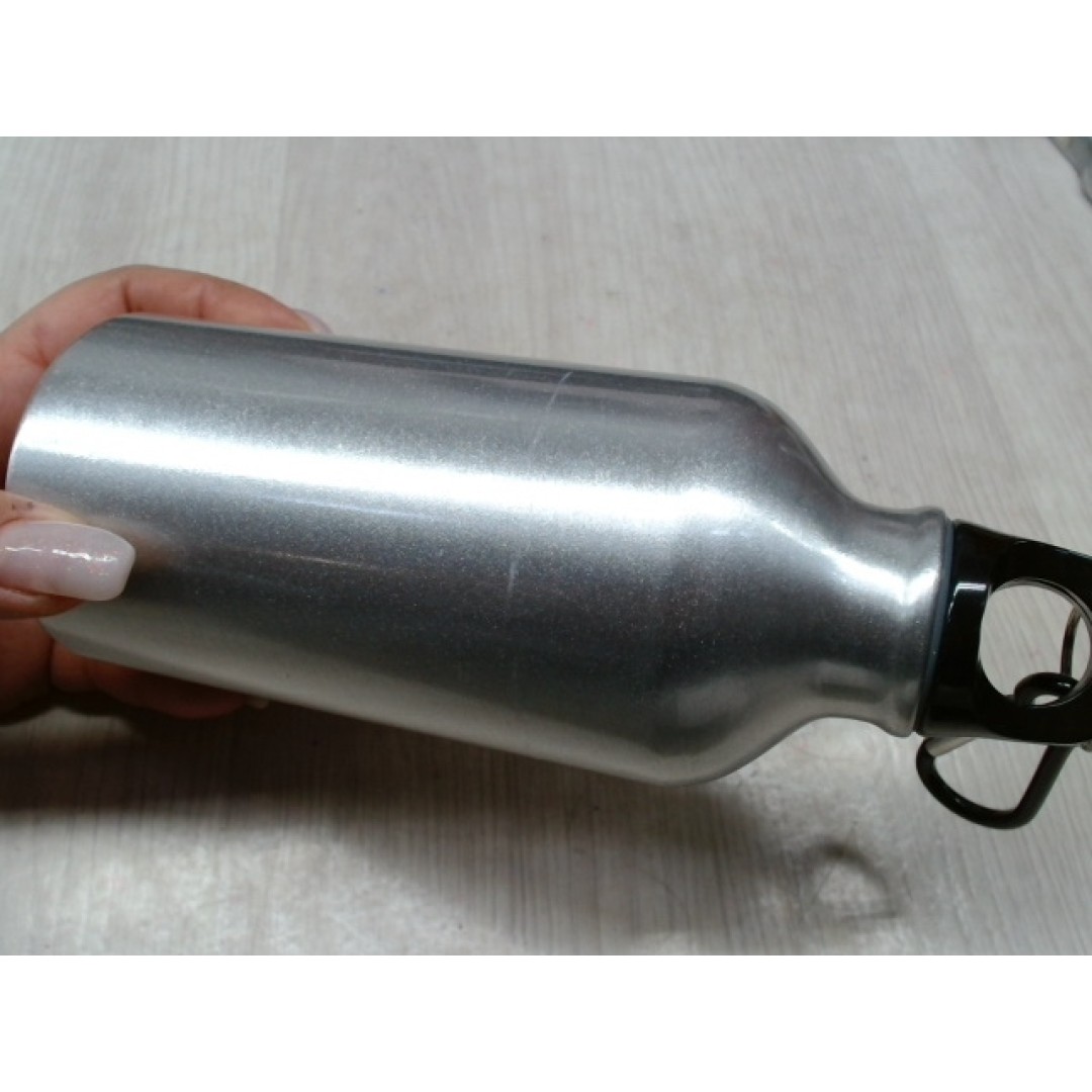 Бутылка "Hip S" с карабином 400мл, серебристый