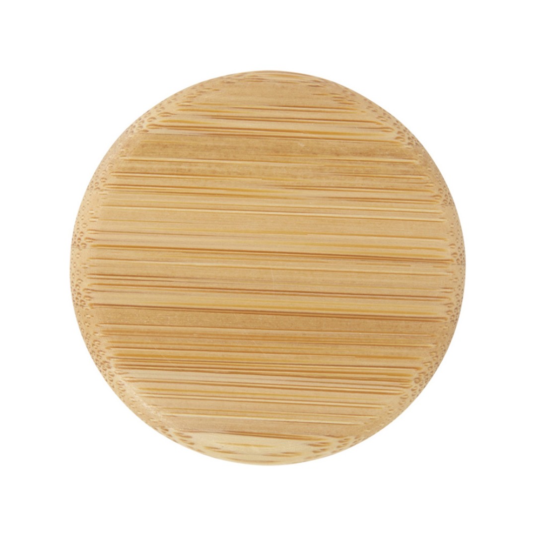 Lume бутылка из матового содово-известкового стекла объемом 500 мл с бамбуковой крышкой - Серый